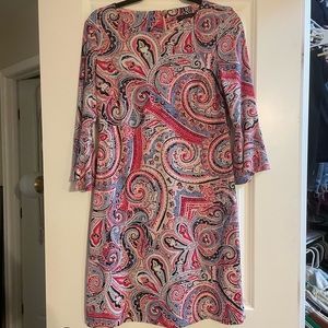 Tommy Hilfiger, long sleeve, multicolor dress.